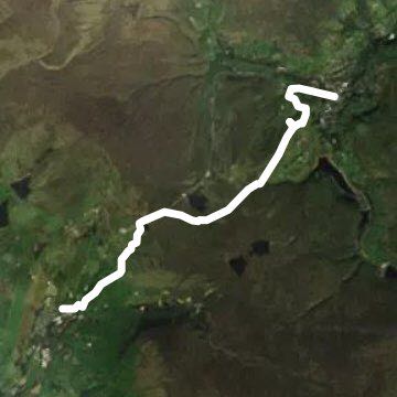 Marsden Moor walking route map in Diggle
