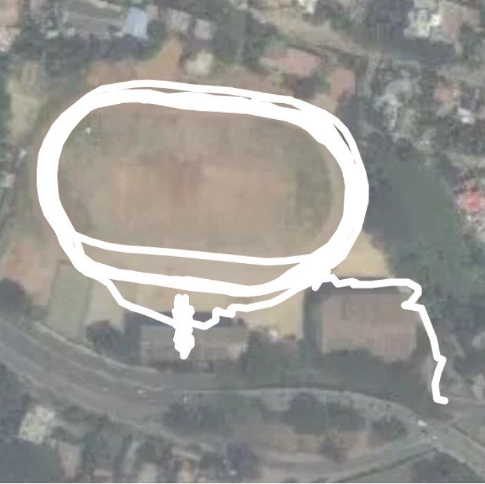 Gandhi stsdium walking route map in Salem