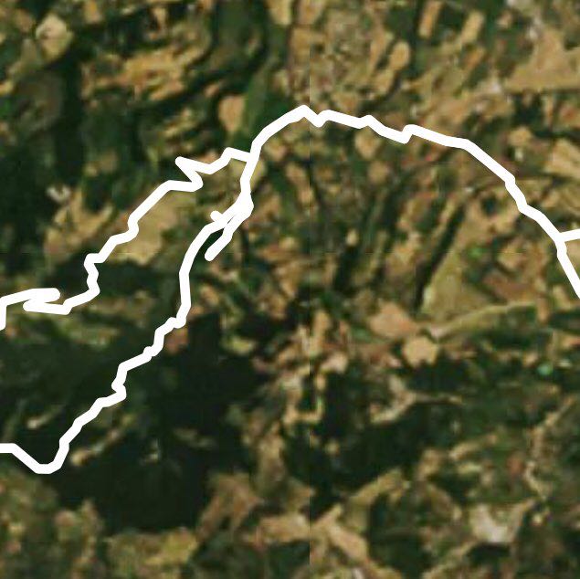 Ring of Borzano walking route map in Ventoso