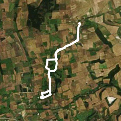 Hotham walking route map in South Newbald