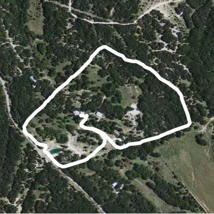 Fence walking route map in Canyon Lake