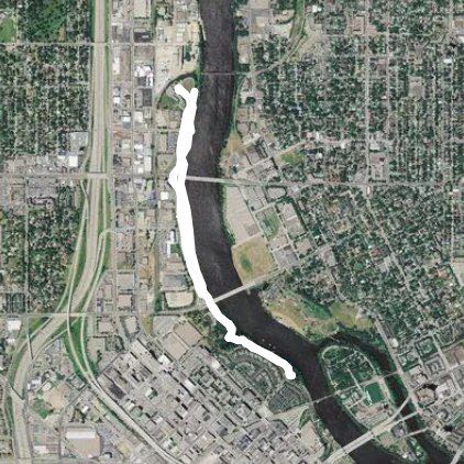 broadway street to stone arch bridge