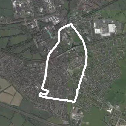 Maynooth Town Walk walking route map in Maynooth