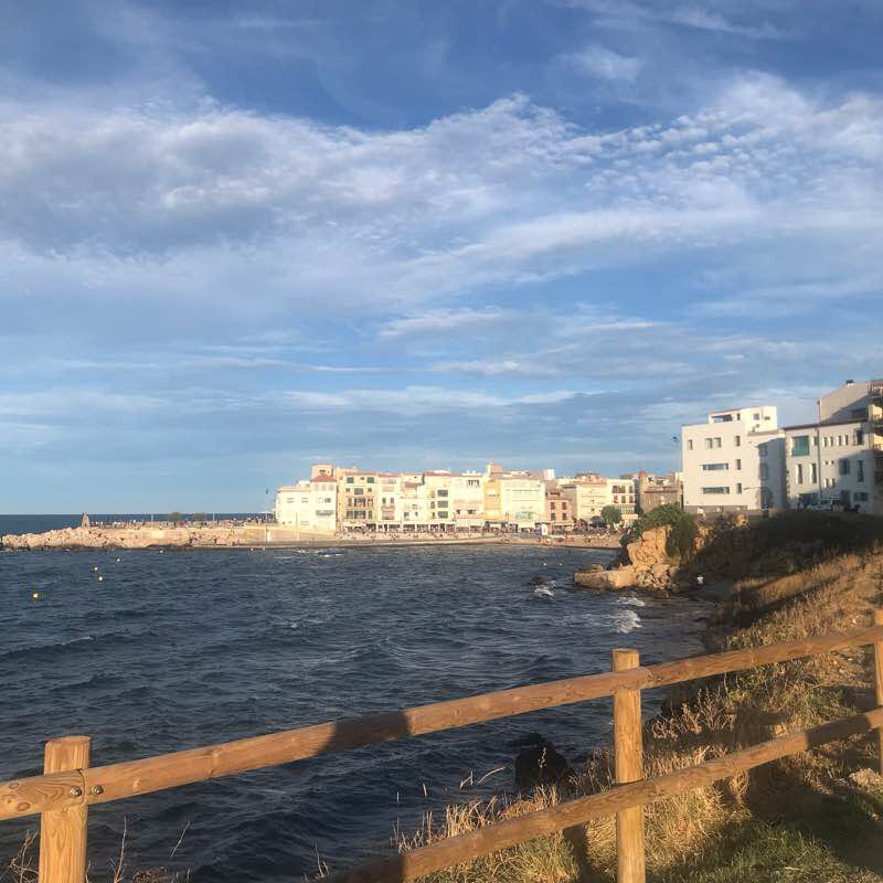 Running along the sea walking route map in L'Escala