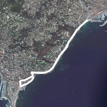 Cannes - golfing Juan walking route map in Vallauris
