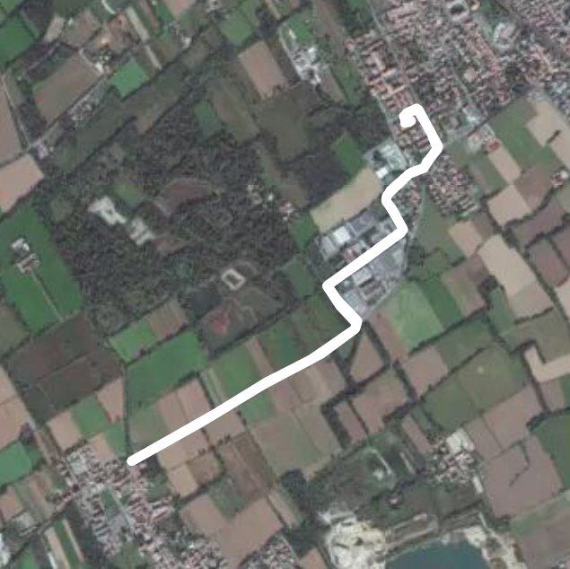 Vanzago-mantegazza walking route map in Vanzago