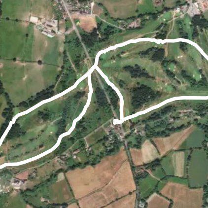 Penn Common Golf Course Walk walking route map in Dudley