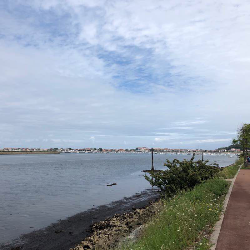 Txingudi Bay walking route map in Hendaye