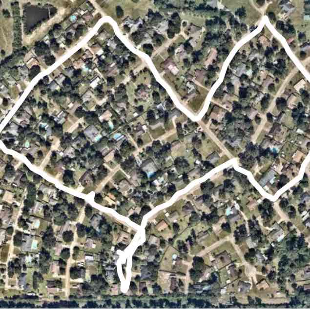 Louisiana map walk around Wexford Park Sendero Vidor, Texas, Estados