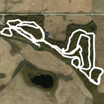 First snowshoe home walking route map in Notre Dame de Lourdes