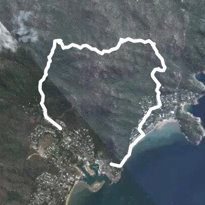 Nelly bay to arcadia track walking route map in Arcadia