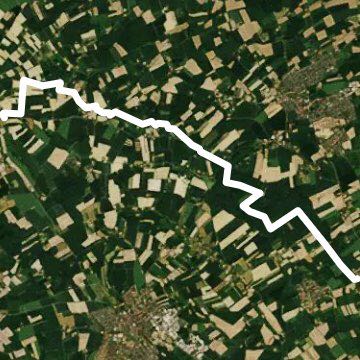 Ludgerusweg from Schapdetten to Billerbeck walking route map in Senden