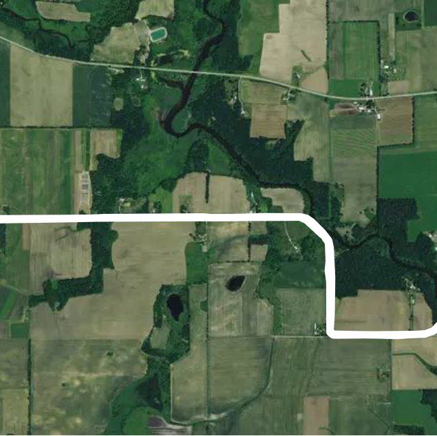Caledonia  walking route map in Edgerton