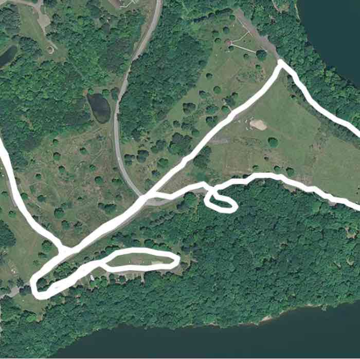 Crooked Creek Park walking route map in Ford City