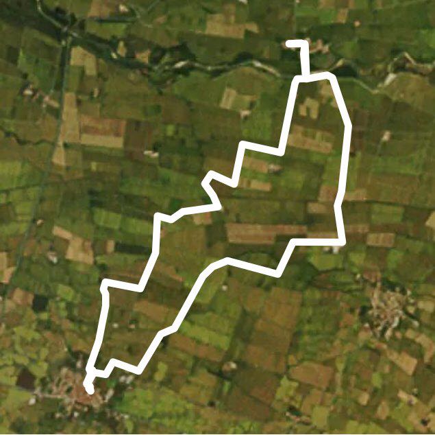 San Germano - Casanova Elvo walking route map in San Germano Vercellese