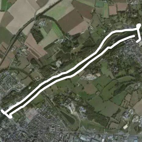 Double loop solesmes 72, Sarthe walking route map in Solesmes
