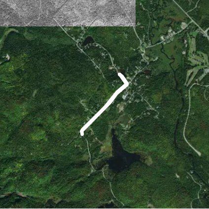 Mail boxes walking route map in Sainte-Marguerite-du-Lac-Masson