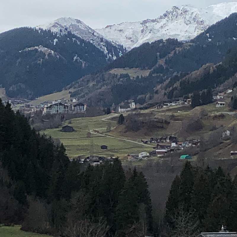 Disentis, Disla, Madernal, Pardomat, Cavardiras ret walking route map in Disentis/Mustér