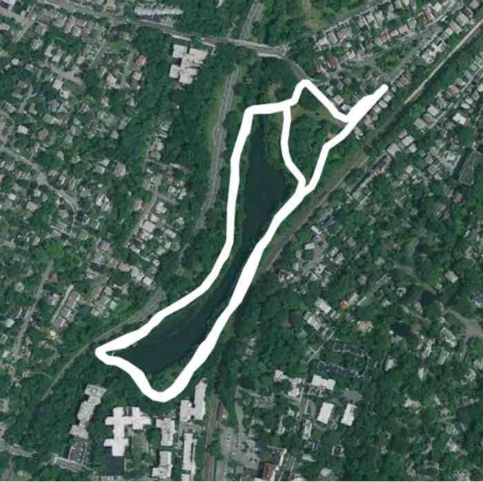 Tuckahoe duck pond Walk Trail New York, USA Pacer