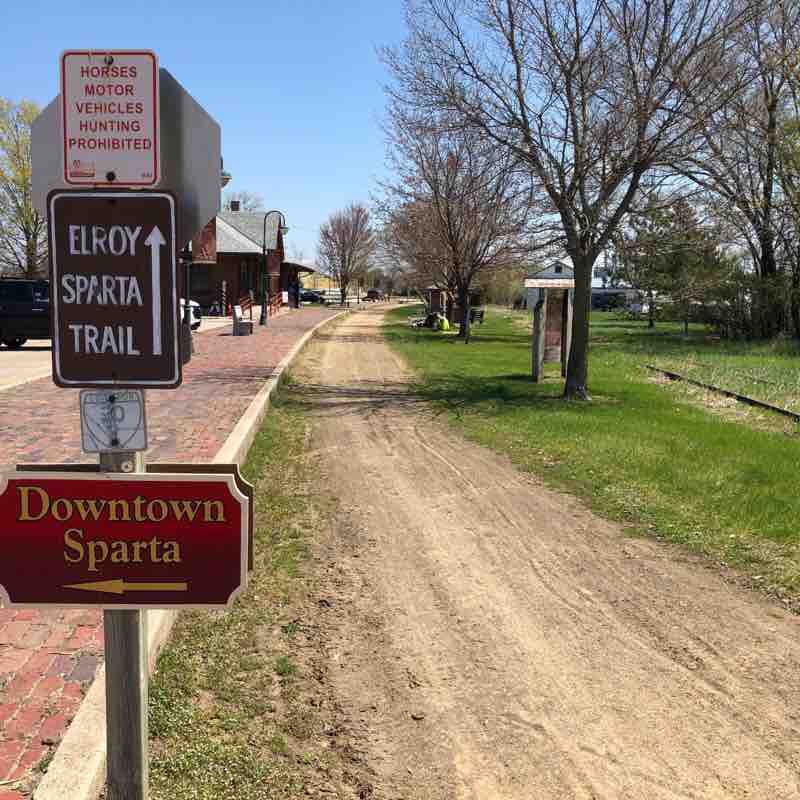 Eloery Sparta trail walking route map in Sparta