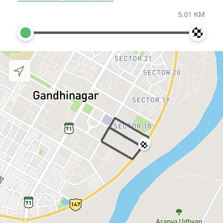 Gandhinagar best route to walk 