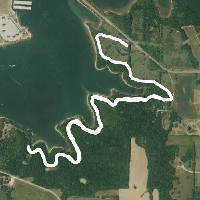 Anita B Gorman Trailhead walking route map in Kearney