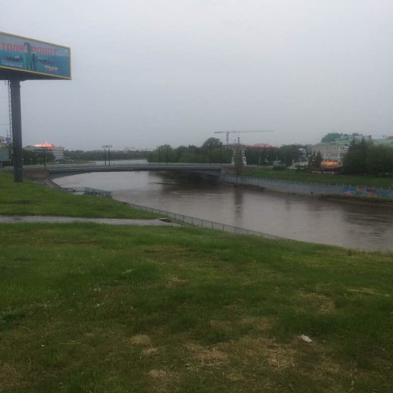 Beautiful places walking route map in Omsk