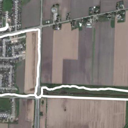 Wawanosh loop walking route map in Sarnia