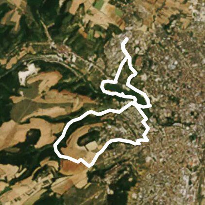 Parsley combe walking route map in Fontaine-lès-Dijon