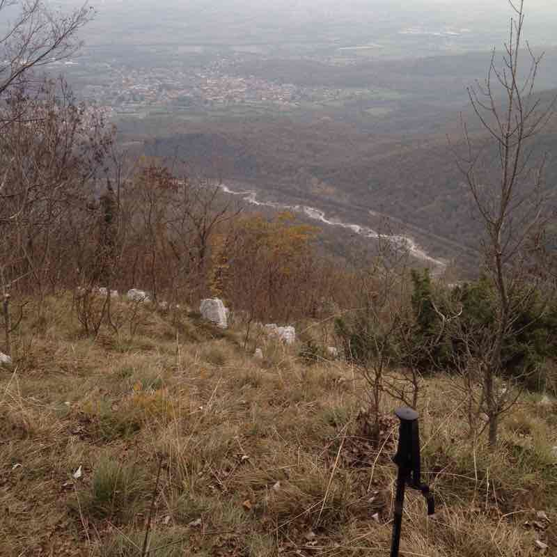Dardago park pinai up mount opposite rist.chalet walking route map in Dardago