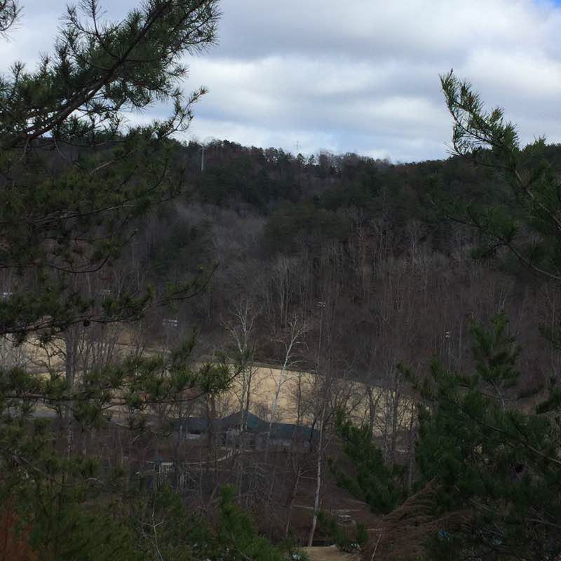 Yahoola park tennis complex with steep hill climb.