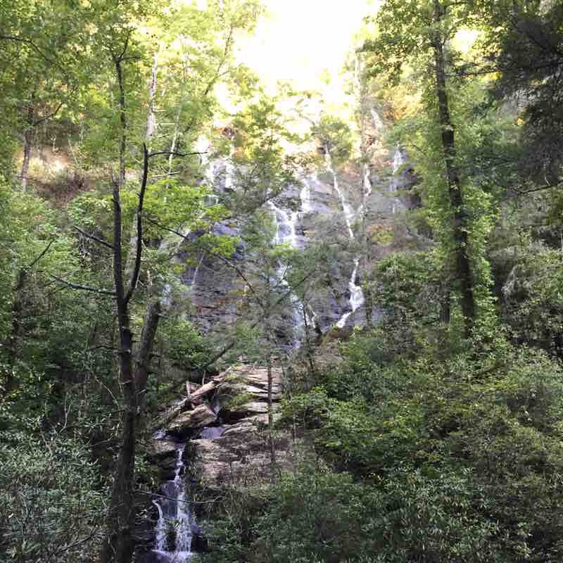 Dukes Creek Falls Trail walking route map in Helen