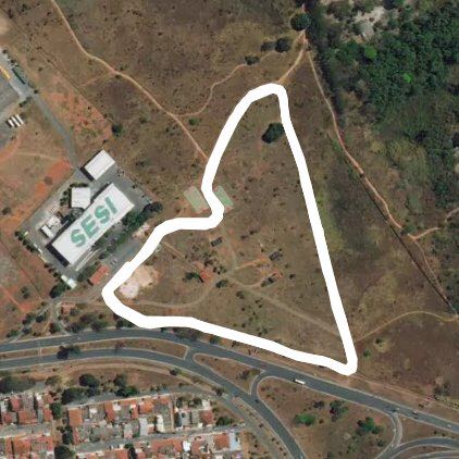 Park Guará walking route map in Brasília