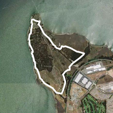 Point Pinole full loop walking route map in Pinole