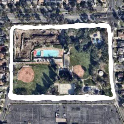 Simon Bolivar Pard walking route map in Lakewood