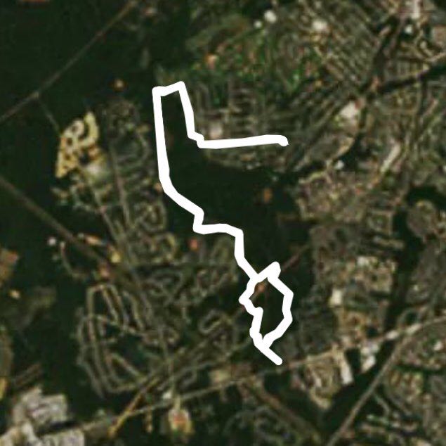 Cub Run Trail walking route map in Centreville