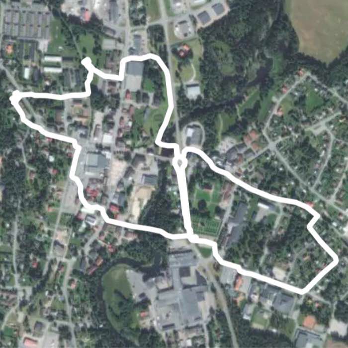 Svenljunga walking route map in Svenljunga