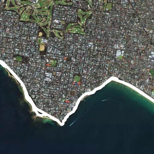 Warrigal rd mentone walking route map in Mentone