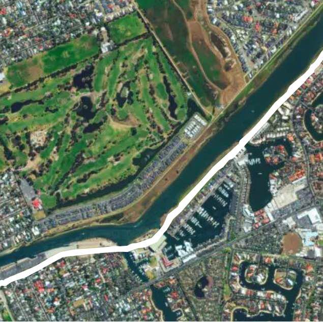 Carrum river walk walking route map in Bonbeach