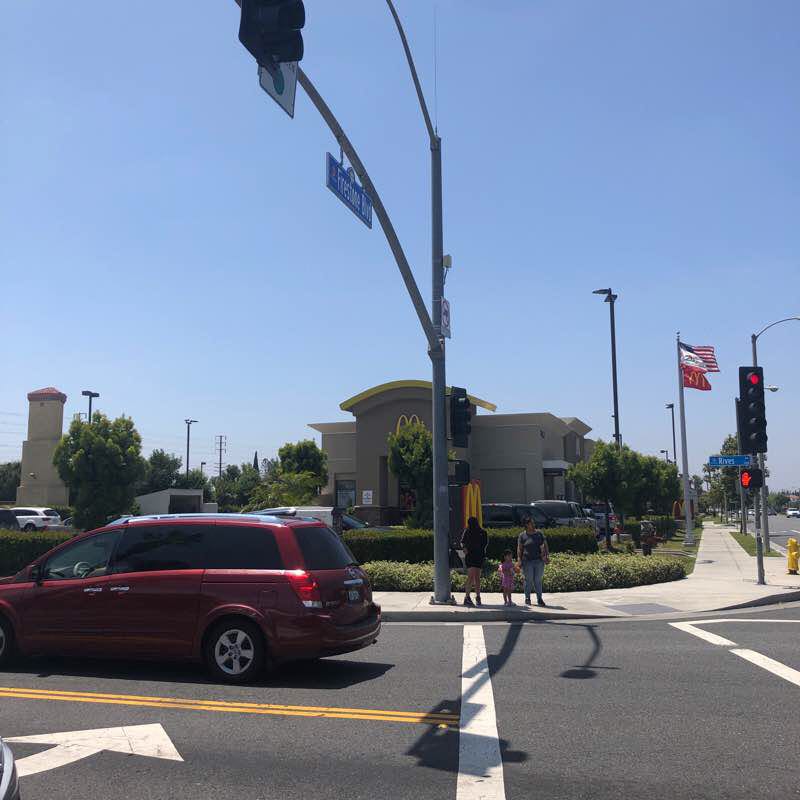 Furman Park walking route map in Santa Fe Springs