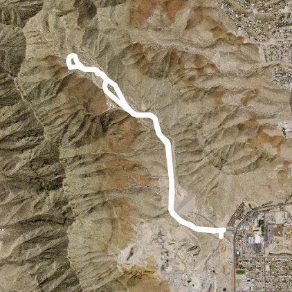 McKelligan Canyon Park walking route map in Fort Bliss