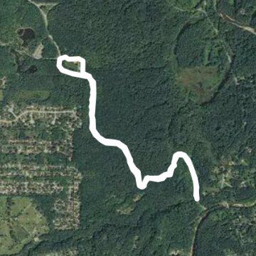 Wilson Mills Trail Head walking route map in Chesterland