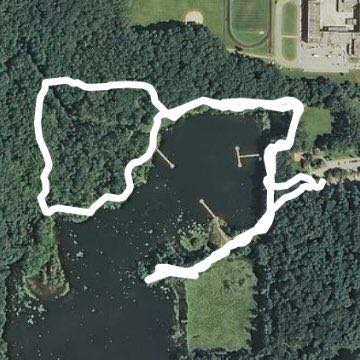 Veterans Park walking route map in Mentor