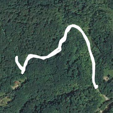 Wilson Mills Hills walking route map in Chesterland