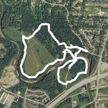 Chagrin River Park  walking route map in Mentor