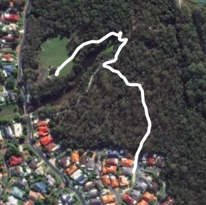 Doncaster place to Montagomery park walking route map in Wellington Point