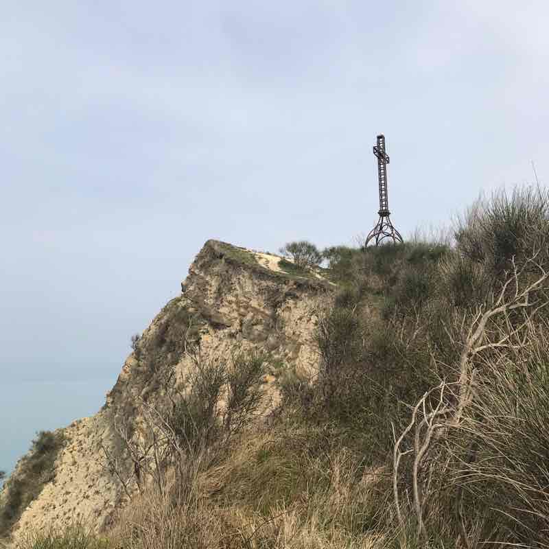 Croce San Bartolo walking route map in Santa Marina