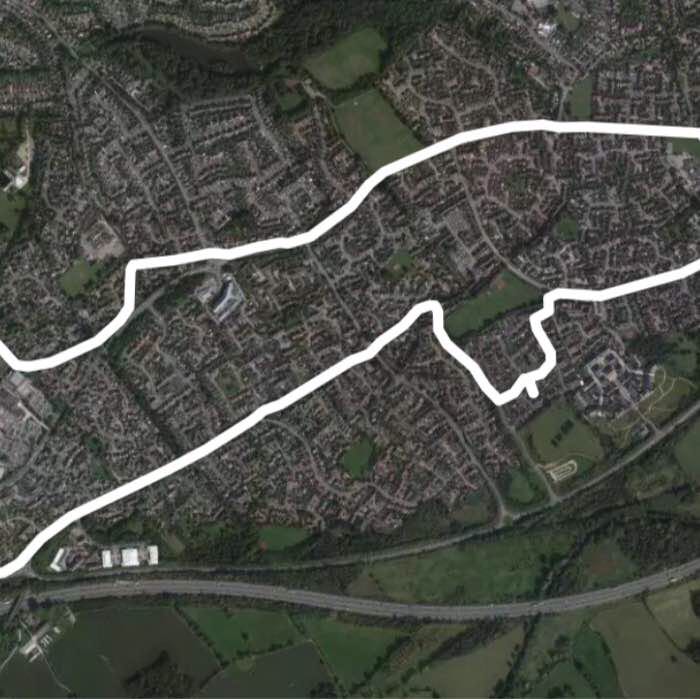 Paddick Circuit walking route map in Sindlesham