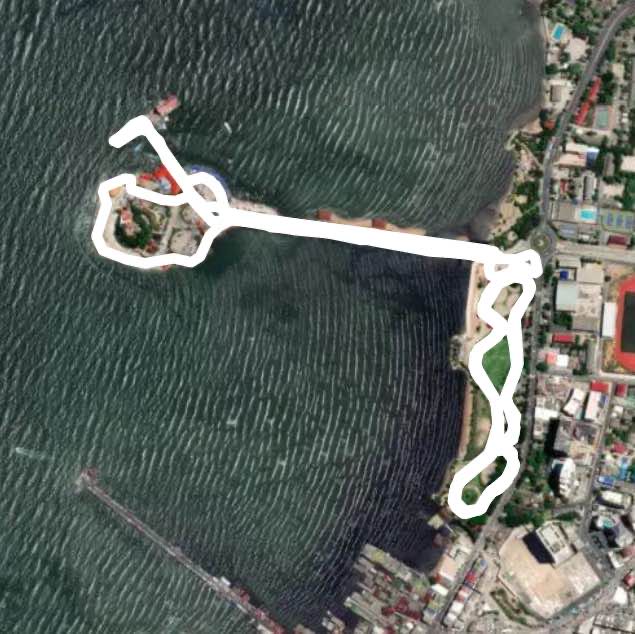 KOH-Loy walking route map in Si Racha