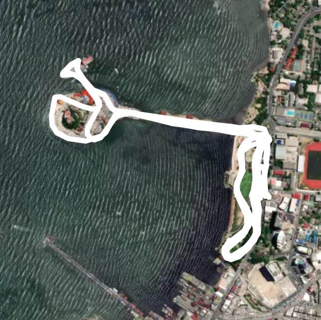 Windy run walking route map in Si Racha